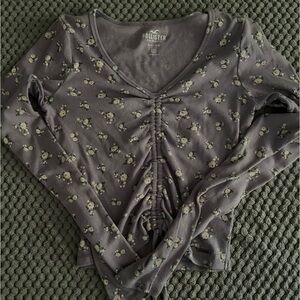 Hollister runched tie long sleeve